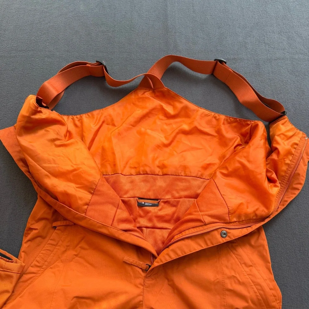 The North Face Mens Freedom Bib Orange DryVent Snow Pants Short Small